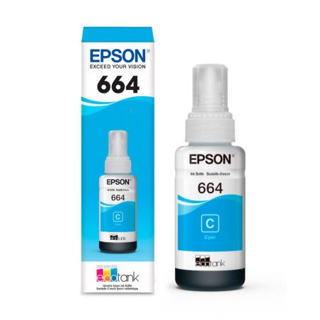 Botella de Tinta EPSON 664 Cian para L200, L210 y L355 010343885301