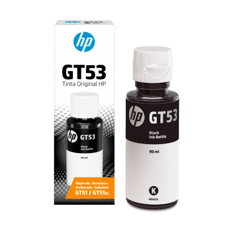 Botella de Tinta HP GT53/51 Negro 