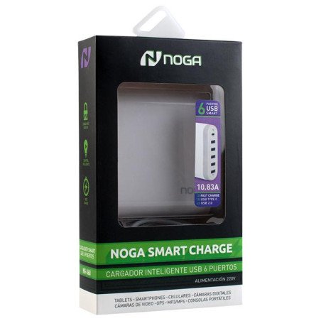 Cargador HUB 6 USB NOGA NG-360 7798137712806
