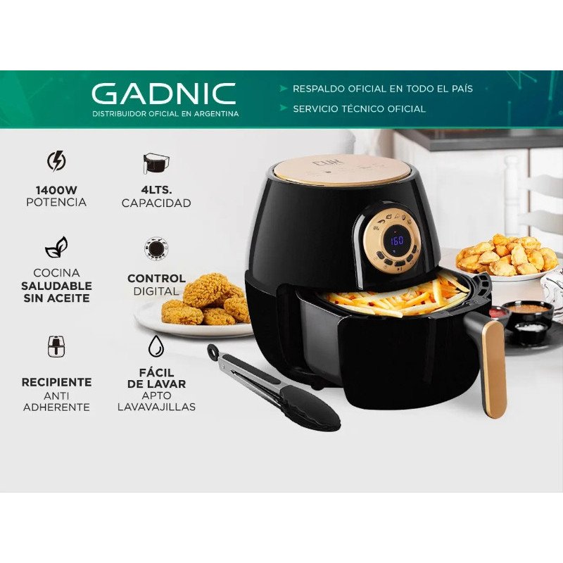 Freidora de Aire GADNIC F4.0 4lts 1400W (FREI001) 0645760443133
