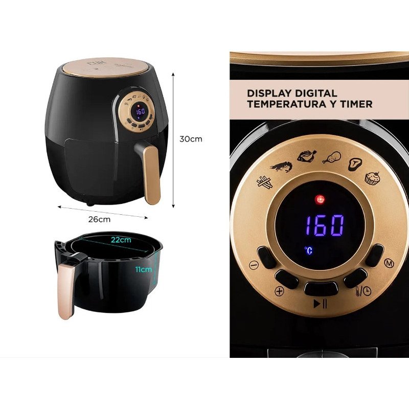 Freidora de Aire GADNIC F4.0 4lts 1400W (FREI001) 0645760443133