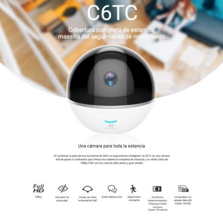 EZVIZ C6TC Cámara de Seguridad con Wi-Fi – 360° 1080p 6971744238490